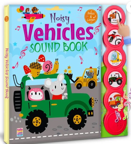 Noisy Vehicle Sound Book – 5 Click | Interactive Learning for Kids